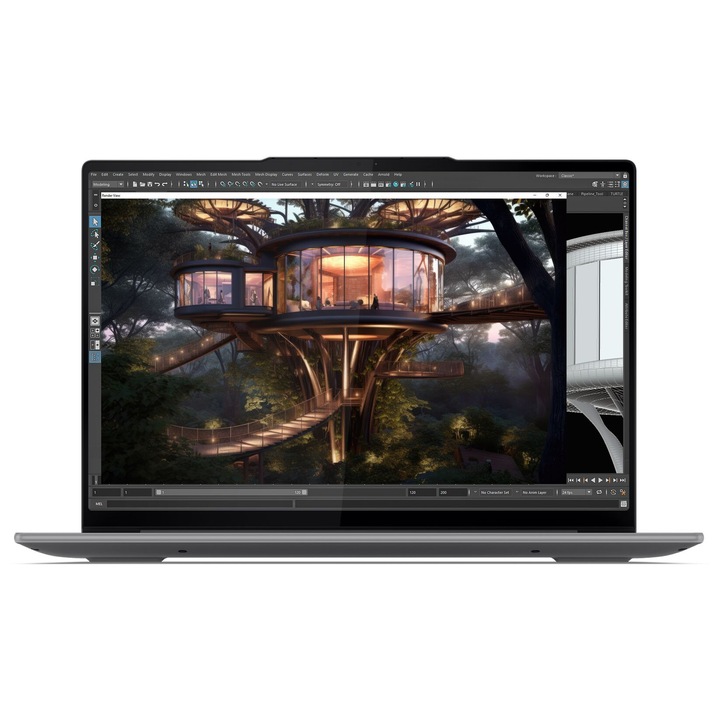 Лаптоп Lenovo Yoga Pro 7 14ASP9 с AMD Ryzen AI 9 365 (2.0/5.0GHz, 24M), 32 GB, 1TB M.2 NVMe SSD, AMD Radeon 880M, Windows 11 Home, Сребрист