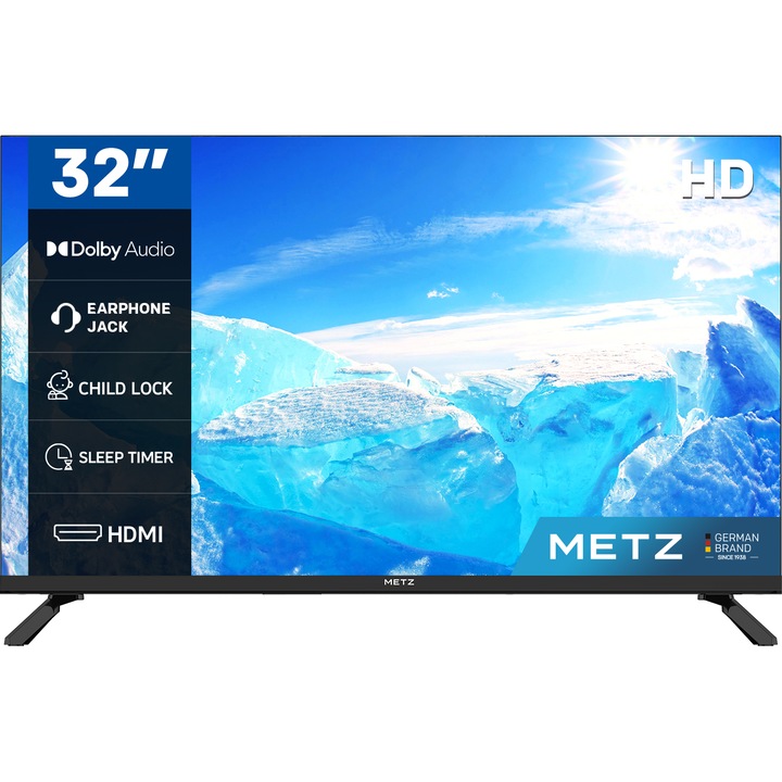 Телевизор METZ 32MTE2000Z, 32"(80 см), LED TV, HD, Черен