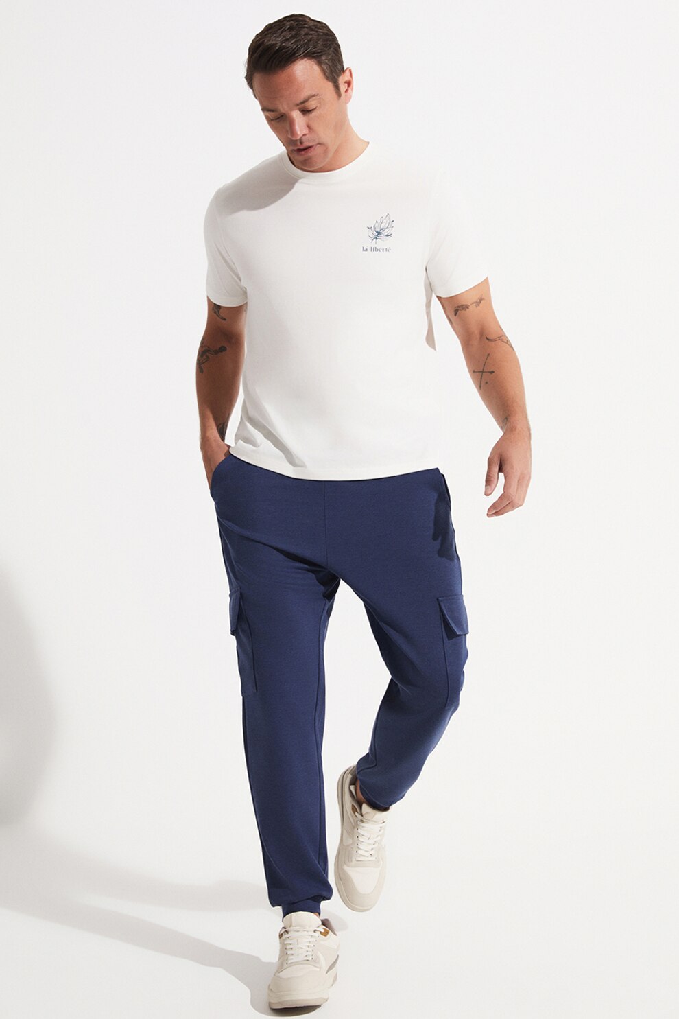 June. です☆ June, Pantaloni conici, Bleumarin, L - eMAG.ro