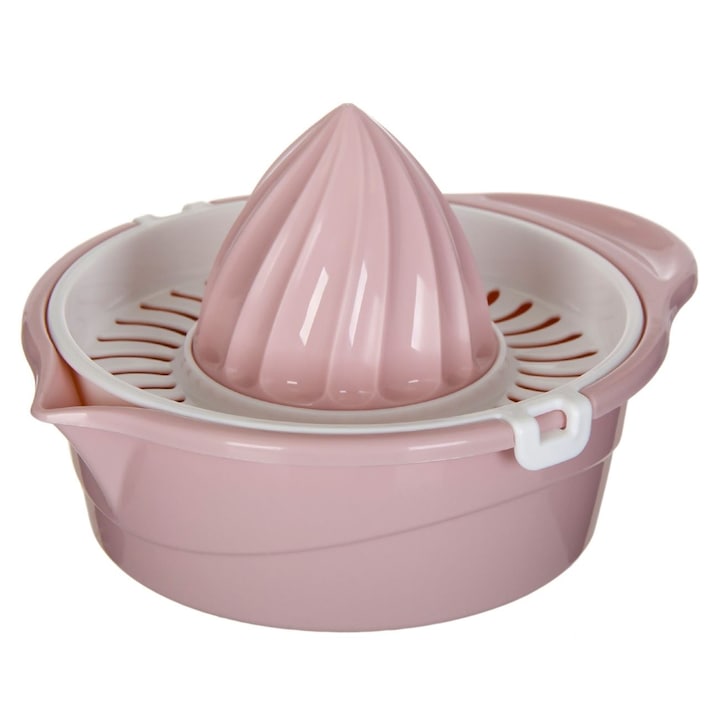 Antbro® citrusfacsaró biztonsági kapoccsal, műanyag, rózsaszín, 12 x 10 cm