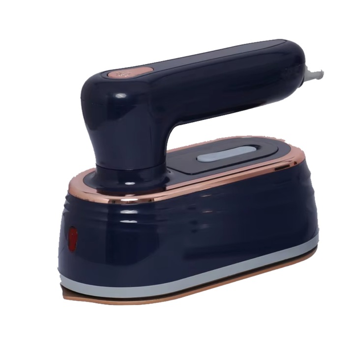 Fier de calcat portabil cu abur PANCERKA, 1200W, rezervor 110ml, ideal pentru Calatorii, calcare orizontala si verticala, talpa din titan, functie anti-Picurare, albastru