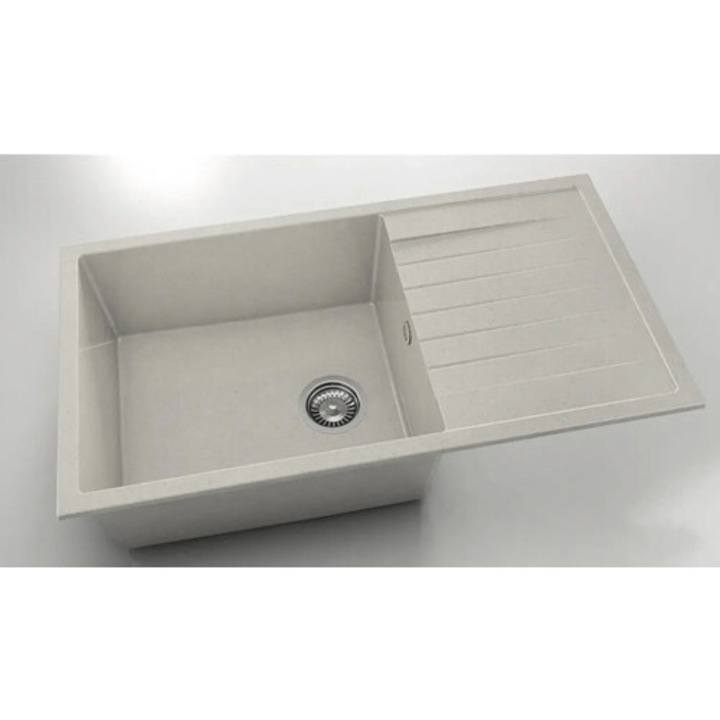 Chiuveta Bucatarie Granixit Cu O Cuva Fat Avangard 229 90x49 Cm, Cu Picurator, Reversibila, Artic