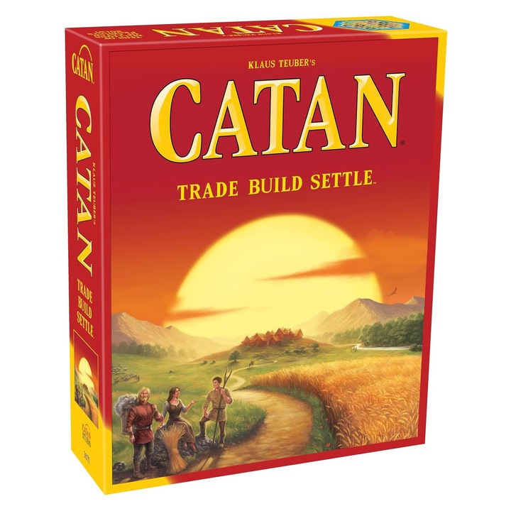 Társasjáték Kosmos Catan, SINBINTA, Kockával, Hordozható, Vízálló, Könnyen megtanulható, Felnőtteknek, tinédzsereknek, Buliba, nyaralókba, Karton/Műanyag, 29,5x24x5,2 cm, Többszínű