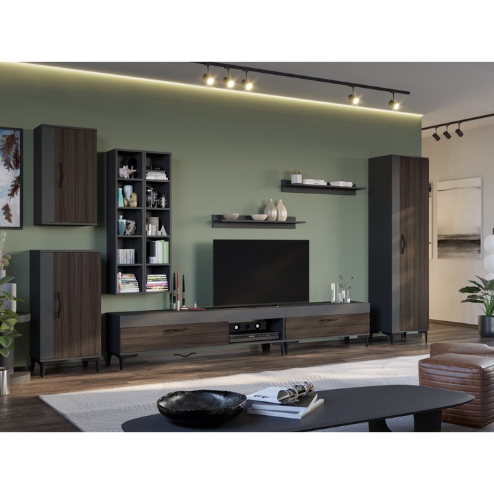 Set Living Azur, C09, Mobila sufragerie, L 390 x A 35.1 x H 192.4 cm