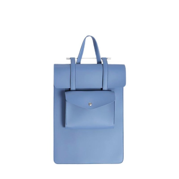 Üzleti laptoptáska, 15,6 hüvelykes, vízálló, nagy kapacitású, ökológiai bőr, kék