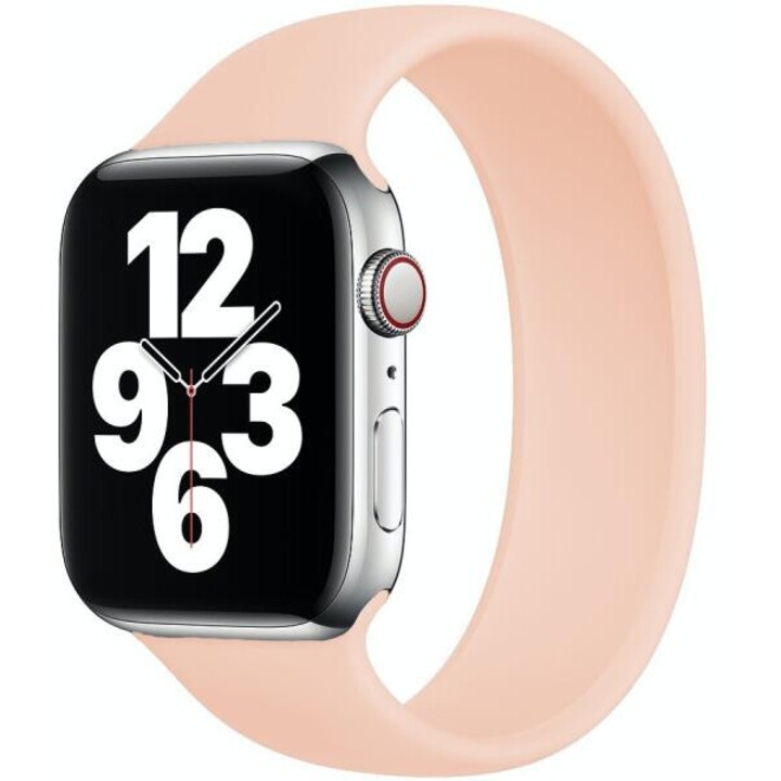 Bratara silicon tip loop, THD, pentru Apple Watch 42 mm seria 10, marimea S, lungime incheietura mana 158-177 mm, culoarea roz prafuit