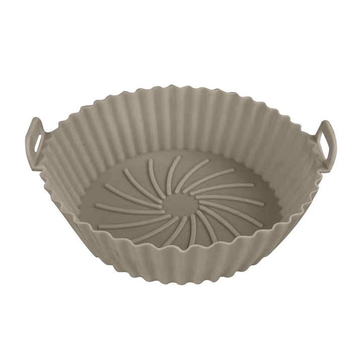 Recipient pentru Air Fryer din silicon S, cuptor cu microunde, friteuza, 17.5*13.5*6 cm, rezistent la 220°C