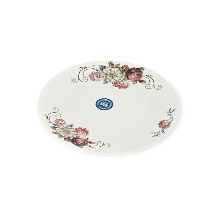 Set 6 platouri lhp120593, opal, model flori multicolore, 30 cm