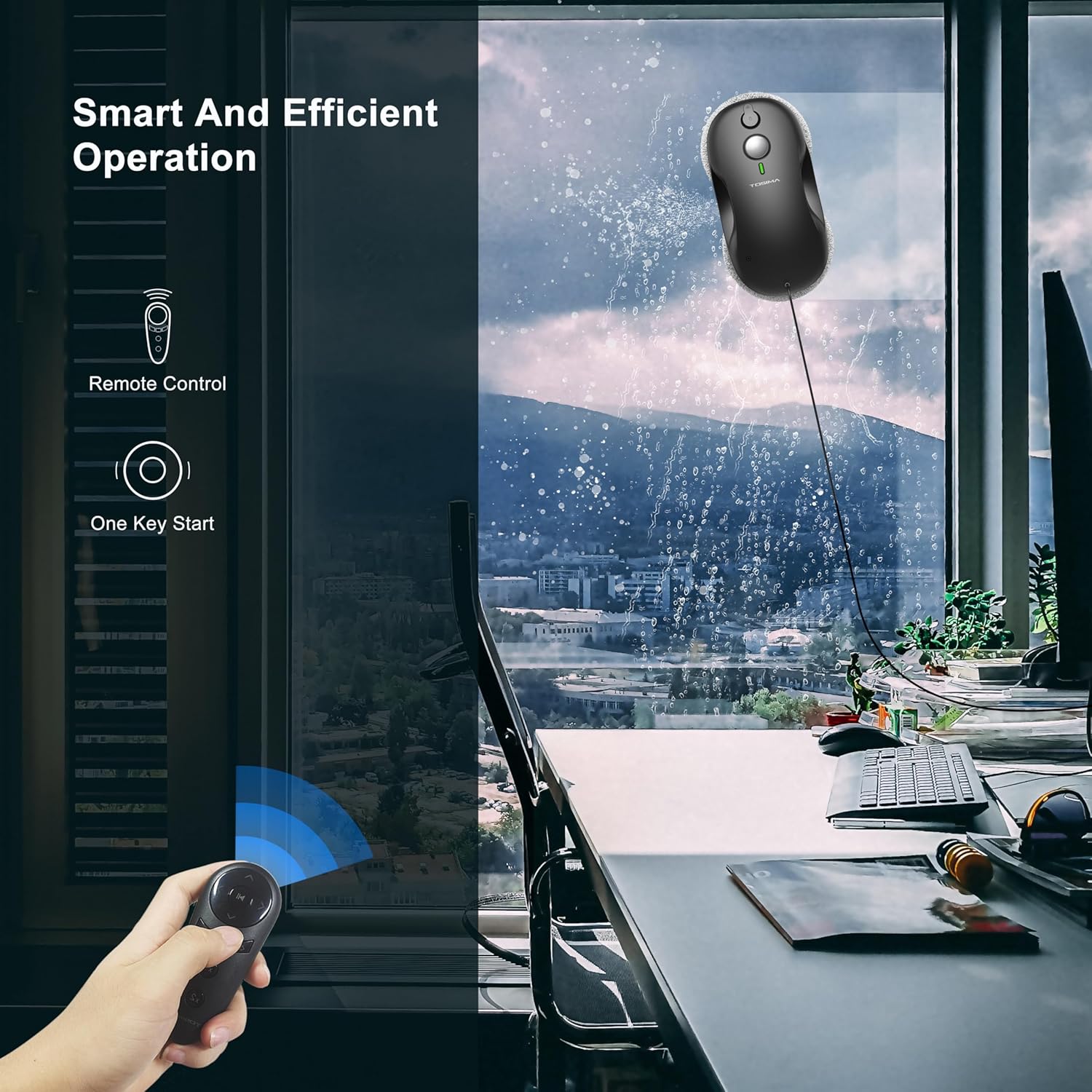 Robot curatate geamuri Tosima W3 3800PA Smart, Functie automata de
