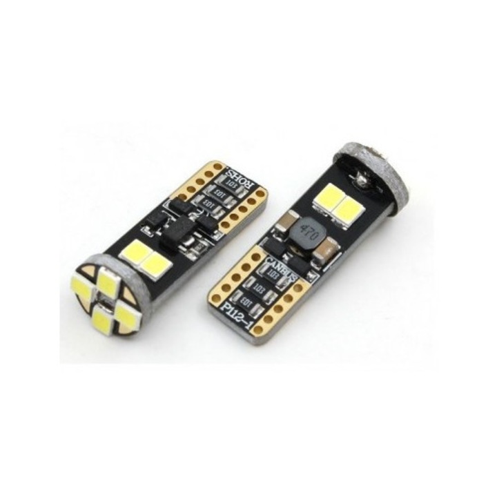 Led auto Canbus T10 cu 8 SMD 12-24V