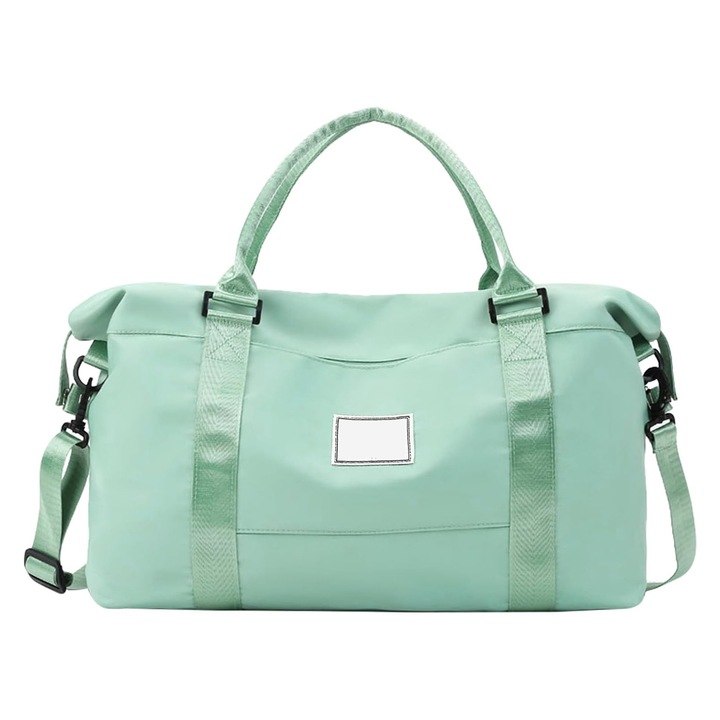 Пътна чанта, SIBINTA, Сухо и мокро разделяне, Регулируема презрамка 65 CM, Водоустойчива, Лесна за носене, Ергономичен дизайн, Метален цип, За пътуване, тренировки, спортна дейност, Полиестер, 60 x 16 x 39 cm, Зелена