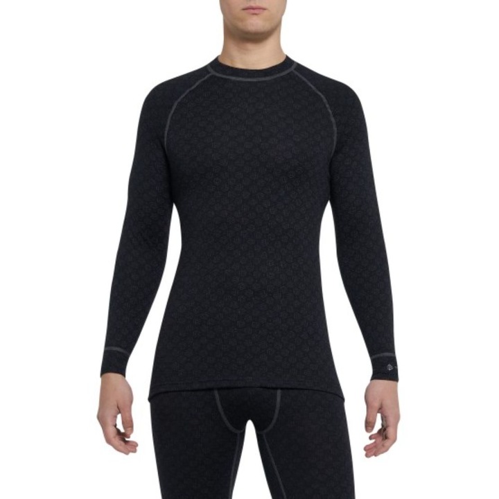 Thermowave Merino Xtreme изотермична мъжка риза, черна, два ката, мериносова вълна и полиестер