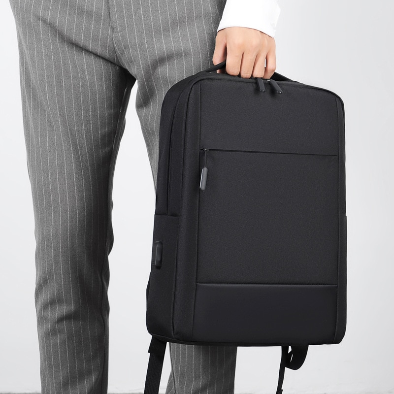 Rucsac de barbati, impermeabil din panza Oxford, USB, Negru, 35L, Yupy®