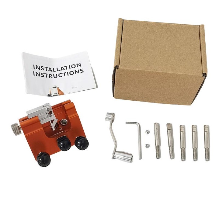 Adaptor polizor cu lant, portabil, aliaj de aluminiu/otel carbon, 30x15cm