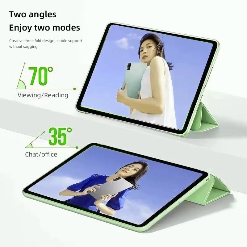 Husa Ultra Slim pentru Honor Magic Pad 2, 12.3" - Silicon TPU, Smart Cover - Verde Menta