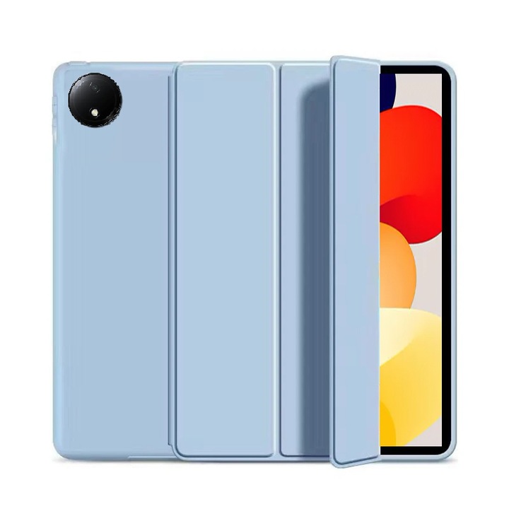 Калъф за таблет Xiaomi Redmi Pad SE 8.7" (2024), силикон TPU, Smart Cover - ледено син