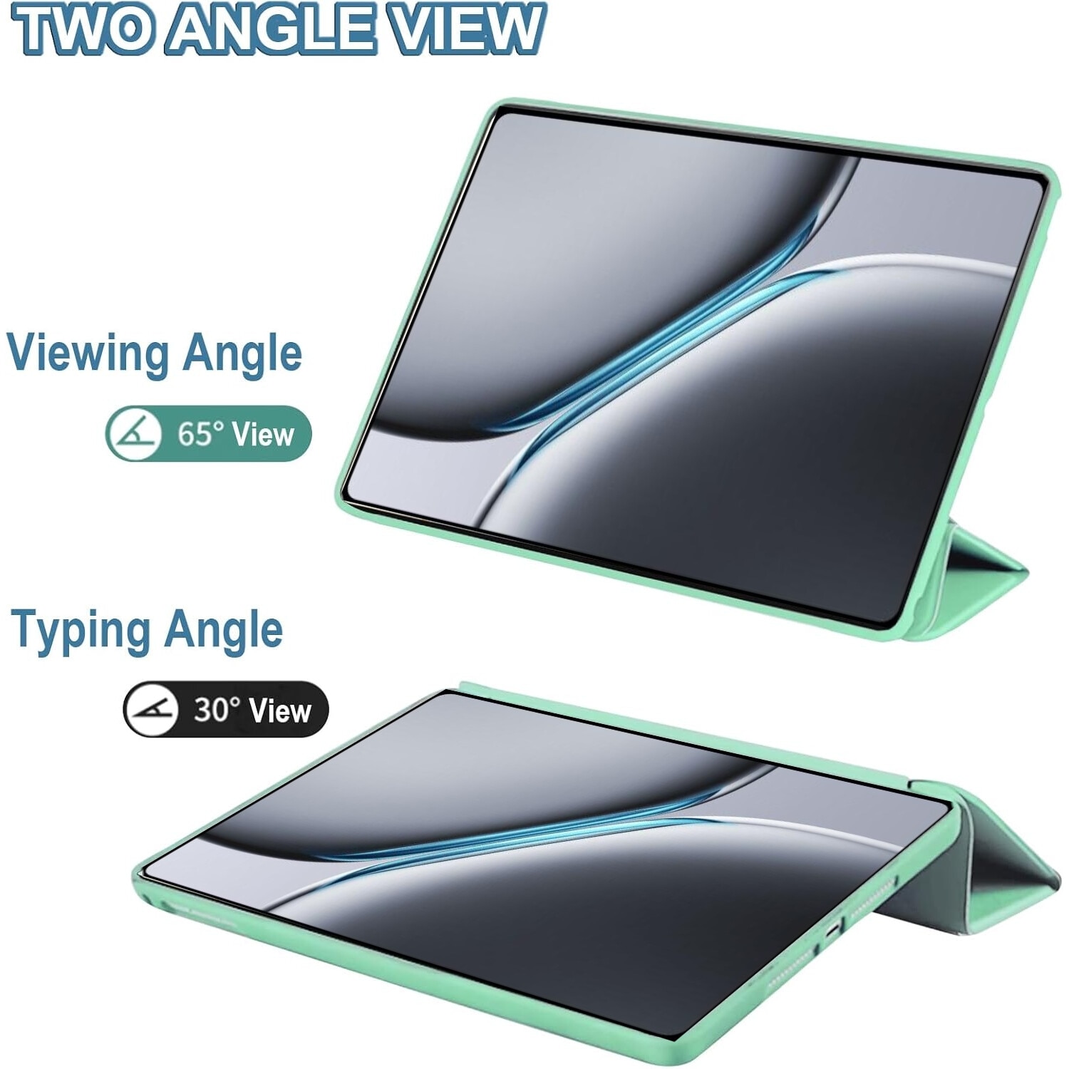 Husa Ultra Slim pentru OnePlus Pad 2 12.1", Silicon TPU, Smart Cover - Verde Menta