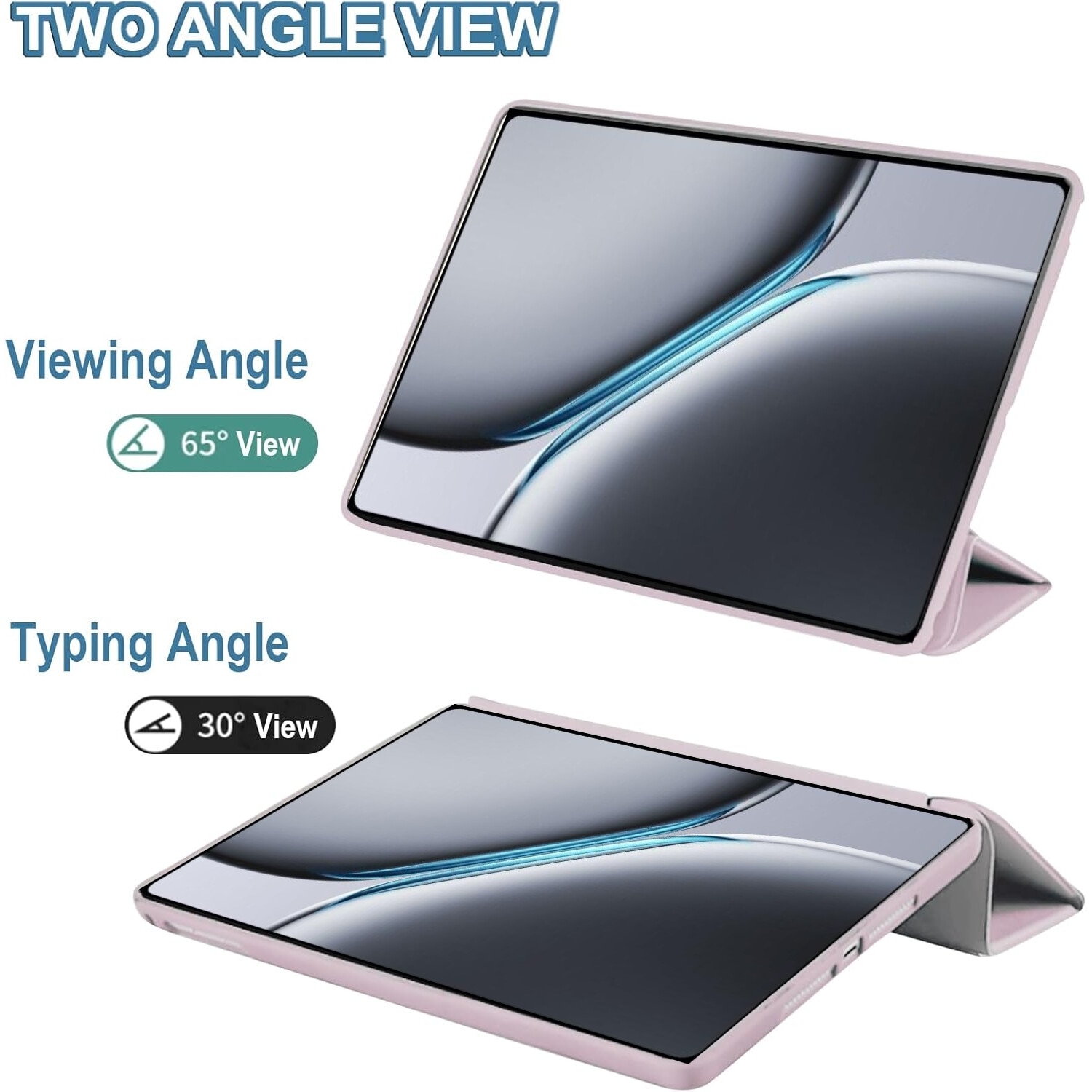 Husa Ultra Slim pentru OnePlus Pad 2 12.1", Silicon TPU, Smart Cover - Roz