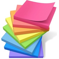 Set 8 Cuburi Notite Adezive, Zggzerg, Cub neon Post-it, 100/carte, Adeziv puternic, Usor de lipit si rupt, Pentru clasificarea, marcarea documentelor, Pentru acasa, birou sau scoala, 8 culori, Hartie, 76 x 76mm, Multicolor