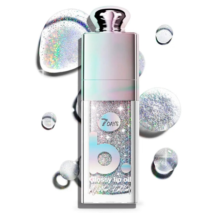 Ulei pentru buze, 7DAYS B.COLOUR WE, 02-holo baby, 9 g