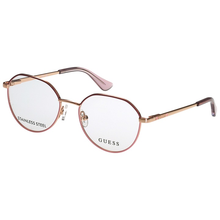 Rame ochelari de vedere Fete Guess GU9232 074 48, Metal, Roz, 48 mm