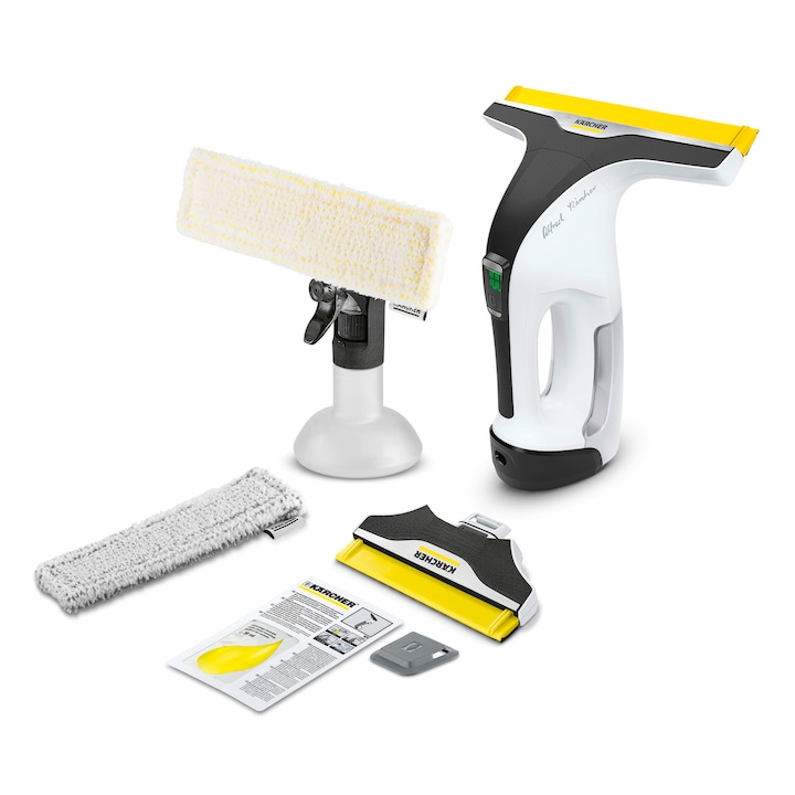 Уред за почистване на прозорци Karcher WV 7 Signature Line, 1.633-780.0, 100 минути, 10 W, Капацитет на резервоара за вода 150 мл, Почистваща мощност прибл. 300 м², Бял