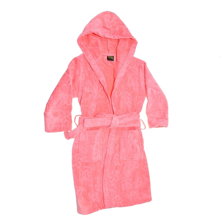 Halat de baie pentru fete Mini Junior HLTMJ-7, Roz 122-128 CM