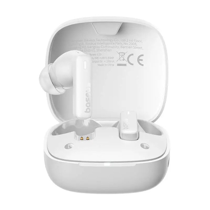 Casti TWS Baseus Bowie E19 (alb)