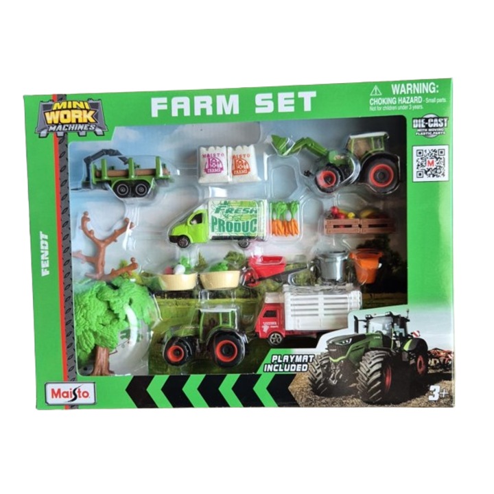 Комплект Fendt, трактор с аксесоари, Maisto 1/64