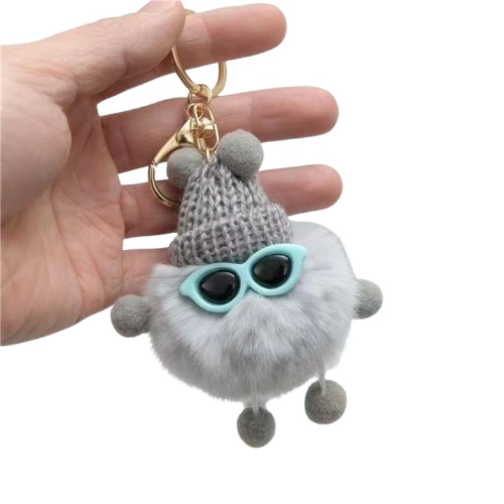 Extra kis kulcstartó, ASDIIT, brikett kivitel, szürke, kompakt méret