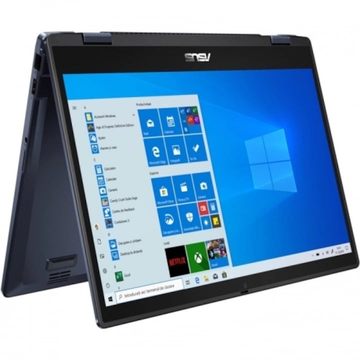 Laptop ASUS ExpertBook B3 Flip, 14 inch 1920 x 1080 Touchscreen, Intel Core i5-1335U 10 C / 12 T, 4.6 GHz, 12 MB cache, 55 W, 16 GB DDR4, 512 GB SSD, Intel Intel Iris Xe Graphics, Windows 11 Pro Education, Negru