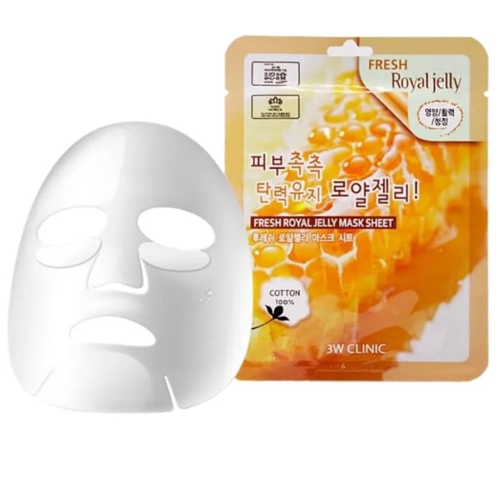 Маска за лице 3W Clinic Fresh Royal Jelly Mask Sheet, 23гр