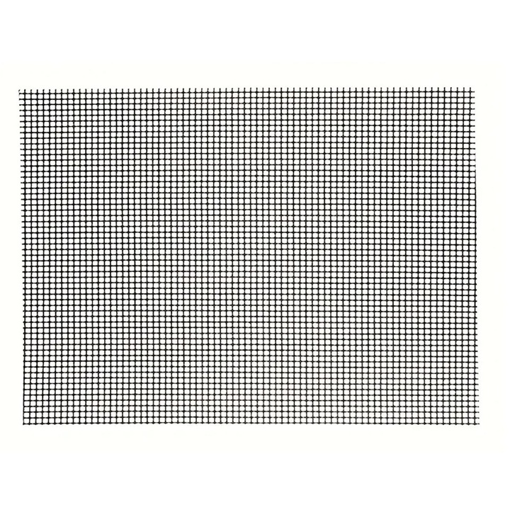 Plasa antiaderenta pentru gratar BBQ Antbro® neagra, rezistenta la caldura, reutilizabila si ecologica, 42 x 36 cm