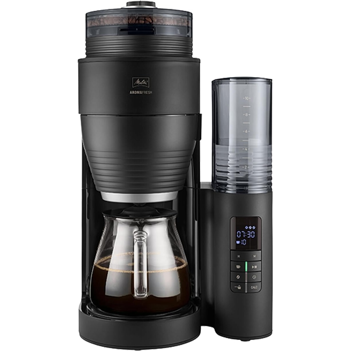 Cafetiera cu rasnita Melitta 1030-06 AromaFresh X. negru/argintiu