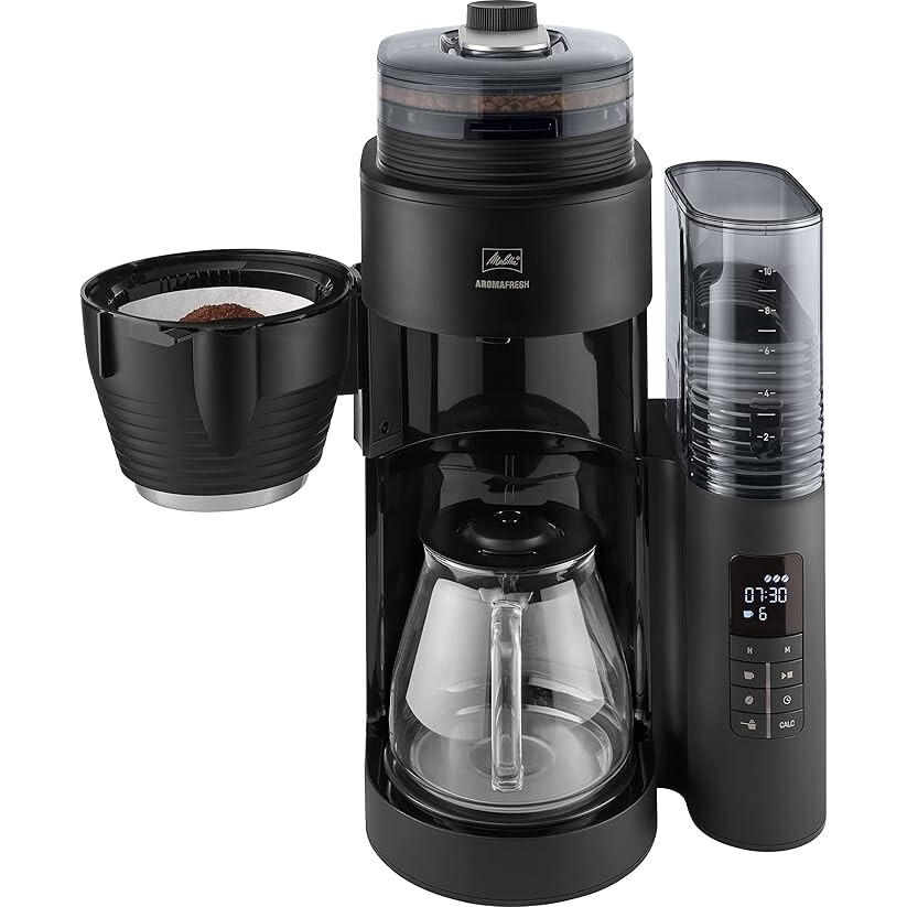 Cafetiera cu rasnita Melitta 1030-06 AromaFresh X. negru/argintiu
