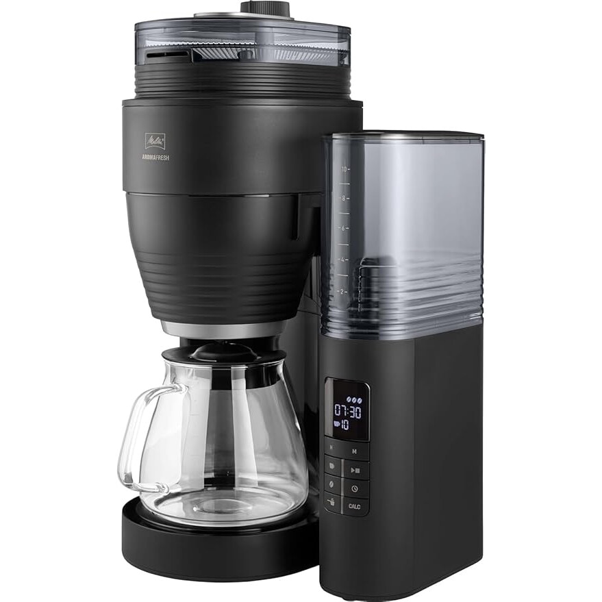 Cafetiera cu rasnita Melitta 1030-06 AromaFresh X. negru/argintiu