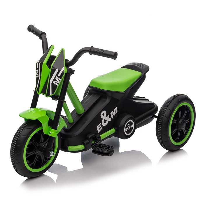 Tricicleta cu pedale, pentru copii Kinderauto G301, culoare verde