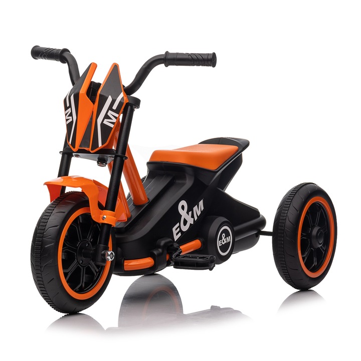 Tricicleta cu pedale, pentru copii Kinderauto G301, culoare portocaliu