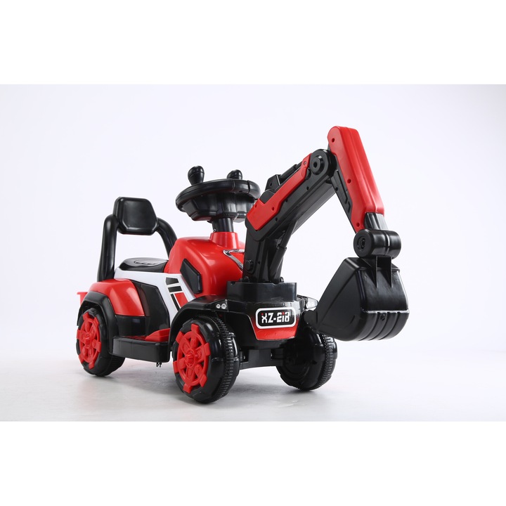 Mini excavator electric Kinderauto BJXZ219 35W 6V cu incarcator electric, culoare rosie