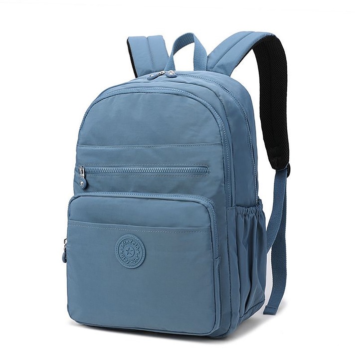 Rucsac Mindesa, Nylon rezistent la apa, compartiment laptop, albastru, 44x29x17cm