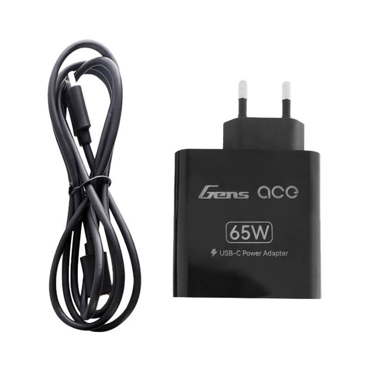 Зарядно устройство, Gens Ace, 65 W, за IMARS mini, USB-C, включен кабел, стандарт на ЕС