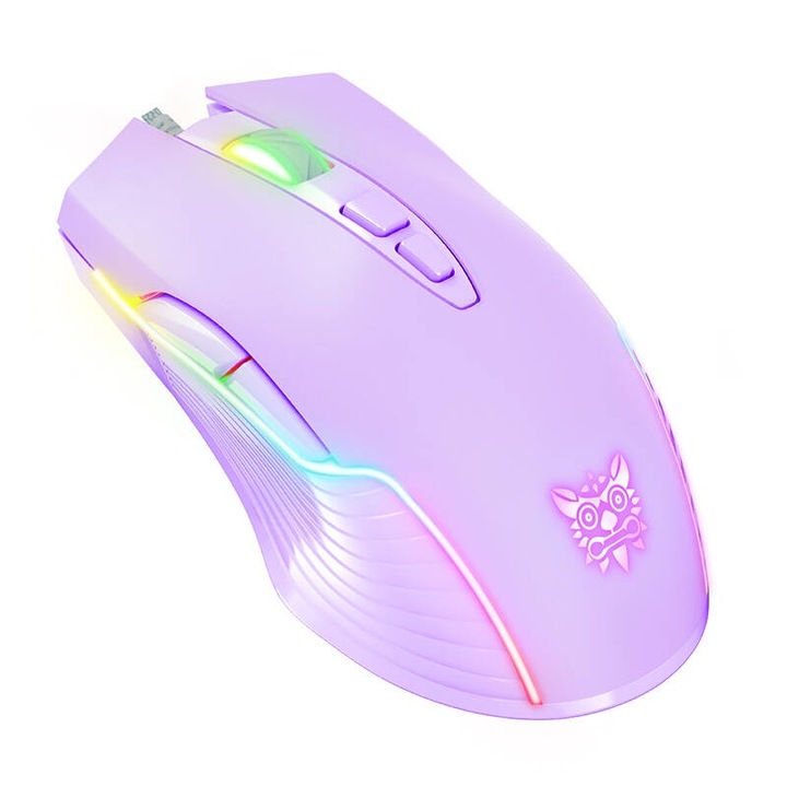 Vezetékes Gamer egér, ONIKUMA, CW905, RGB, USB, lila