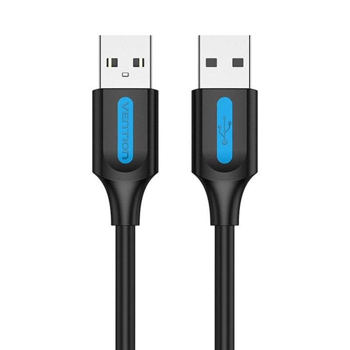 Кабел USB 2.0 Vention COJBC 2A, Черен, PVC, 0.25 м