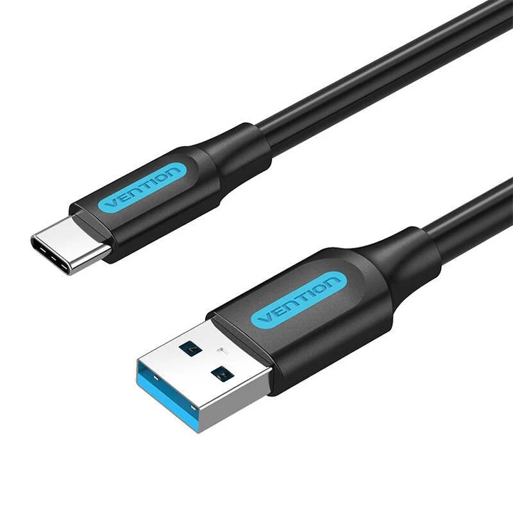Vention USB 3.0-USB-C kábel, 2m, fekete, 5 Gbps, 3A