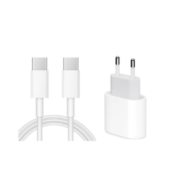 Kit de incarcare rapida, Apple, USB-C, 20W si cablu USB-CC, 67w 2m compatibil cu iPhone 16, 16pro, 16promax, iPad Pro 2020