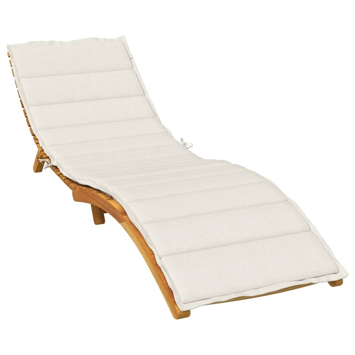 Perna decorativa VidaXL, maxilari xaplostras, crem, 200x60x4 cm, 100% polyester, umplutura din inas afrou