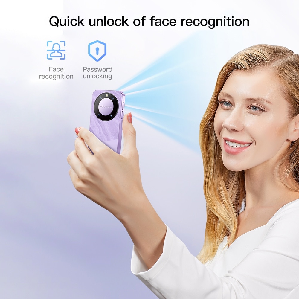 Smartphone Mini Rainbuvvy F8 Pro Max, 3G, 3.0 inch, 16GB, Negru, Dual SIM, 2000mAh