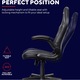 Геймърски стол Trust GXT 703 Riye, въртящ се стол, 3D подлакътници, газлифт клас 4, дишаща материя - черен