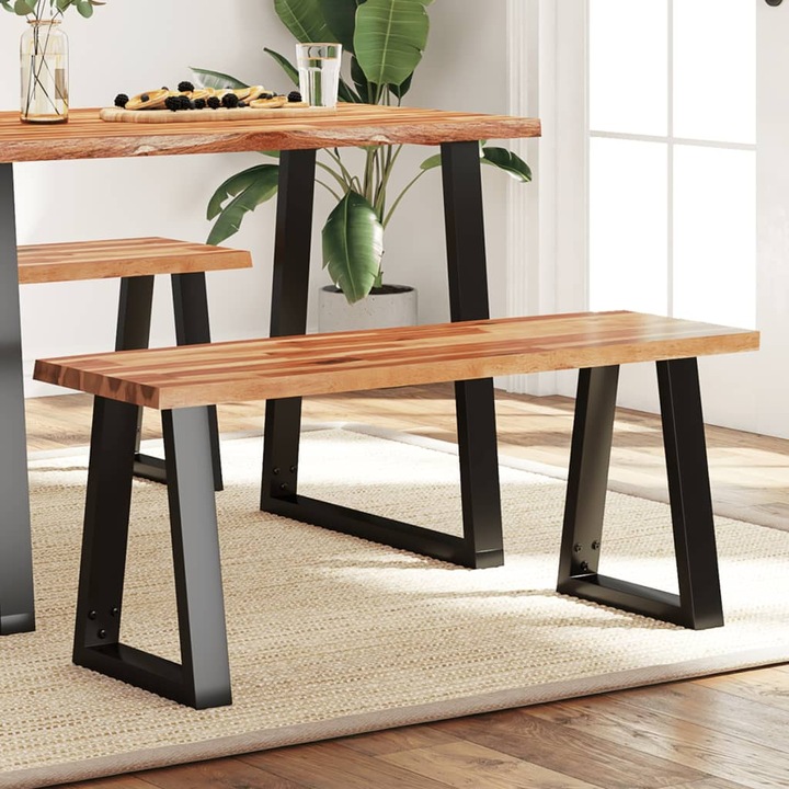 Banca, VidaXL, Lemn, 110 cm