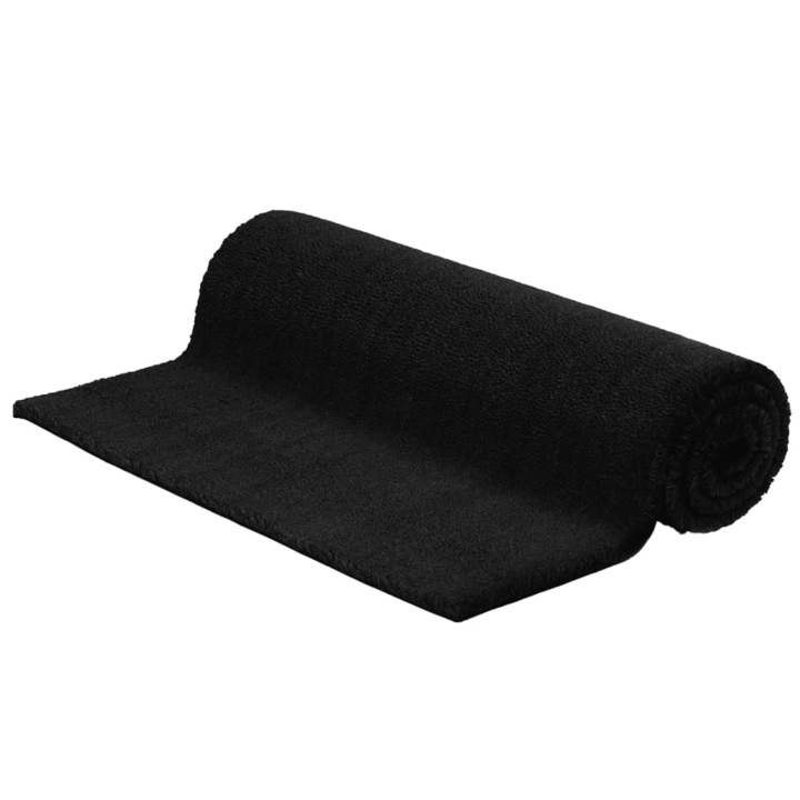 VidaXL bejárati szőnyeg Fekete 100 x 200 cm Kókuszrost